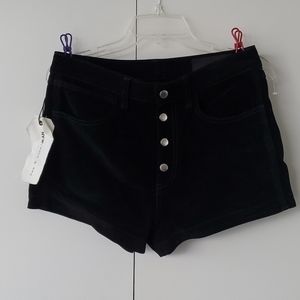 rag & bone Black Suede Shorts NWT